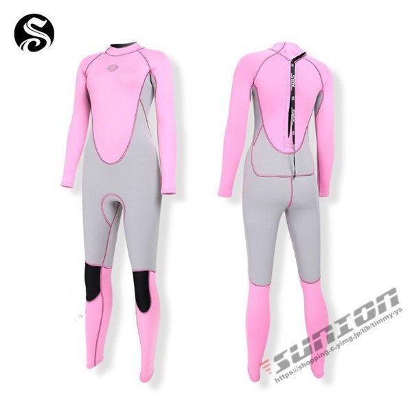  wet suit lady's 3mm surfing full suit back Zip neoprene diving marine sport 