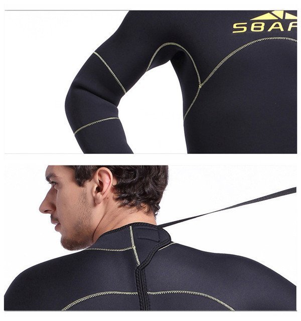  wet suit men's 5mm surfing full suit back Zip neoprene diving fishing 