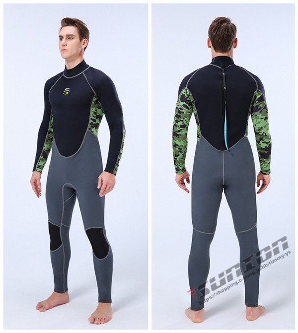  wet suit men's 2mm surfing full suit back Zip neoprene diving marine sport 