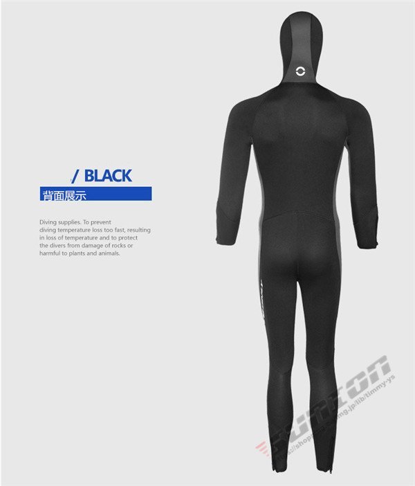  wet suit 5mm with a hood . diving s Piaa fishing s cue buffing ru suit marine sport snorkel fish ..