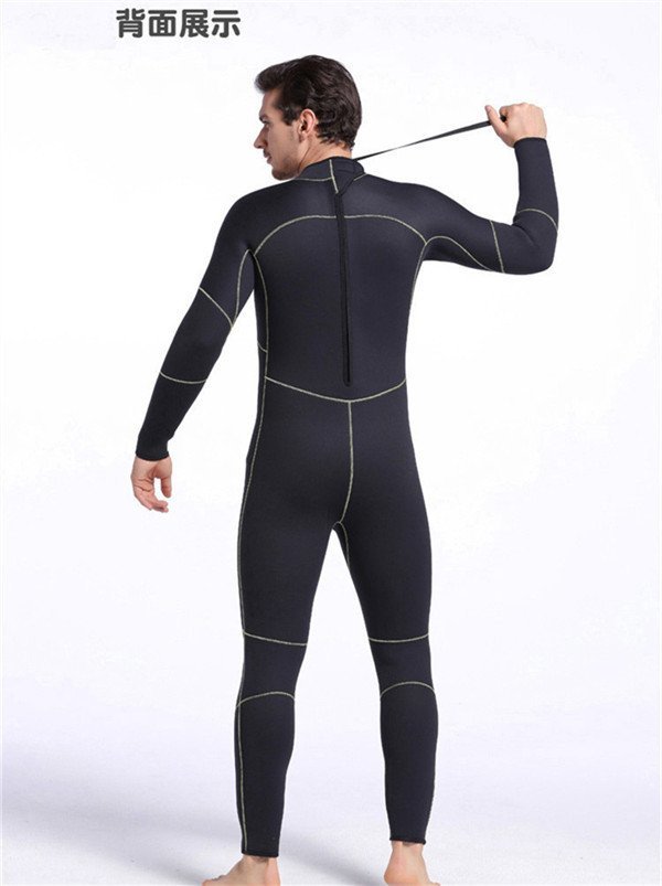  wet suit men's 5mm surfing full suit back Zip neoprene diving fishing 