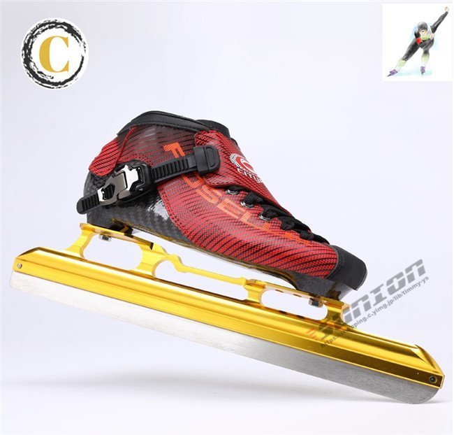  Speed skates normal skates microfibre carbon structure shoes stationary type edge with cover grinding ending gif