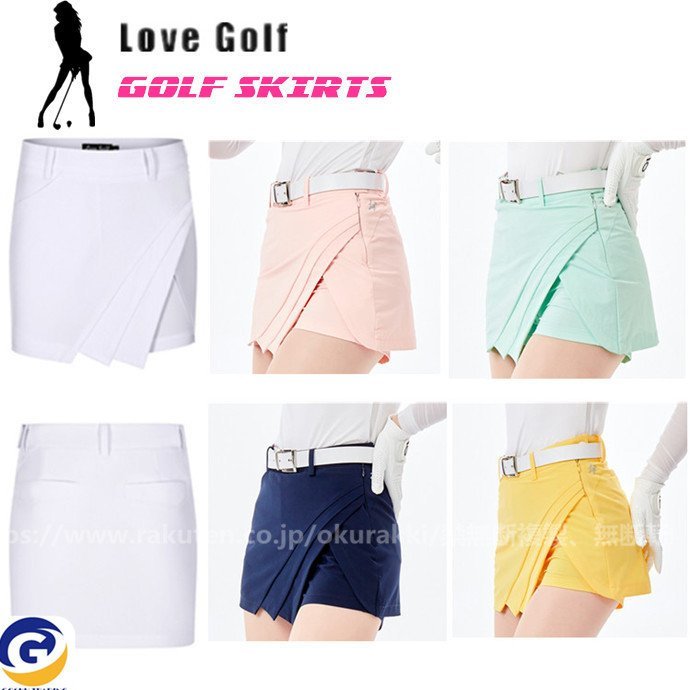 ゴルフウェア レディース ゴルフ スカート インナーパンツ付スカート ミニスカート 丈短め ショート丈 ペチパンツ付属 かわいいのサムネイル