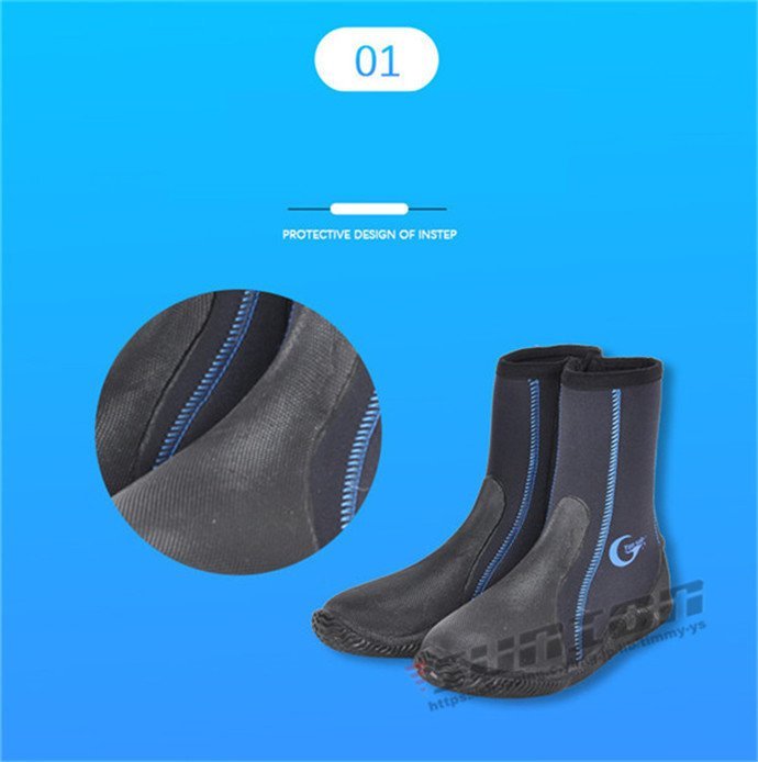  мокрый костюм для мужчин и женщин дайвинг ботинки 5mm - ikatto молния ботинки морской обувь Diving Wetsuits