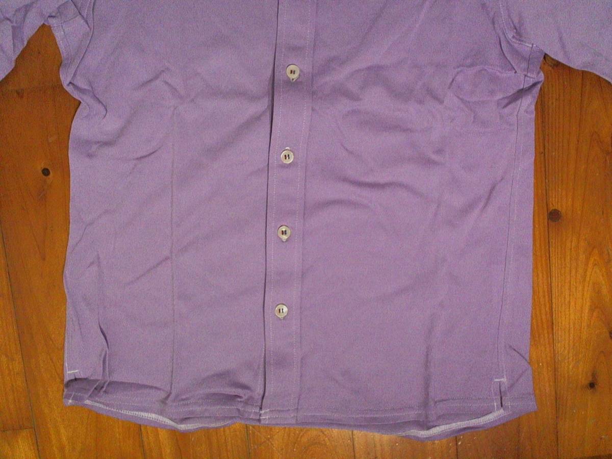 * new goods * unused * Takeo Kikuchi [TK] polyester & nylon deer. . manner short sleeves shirt 02/M purple 