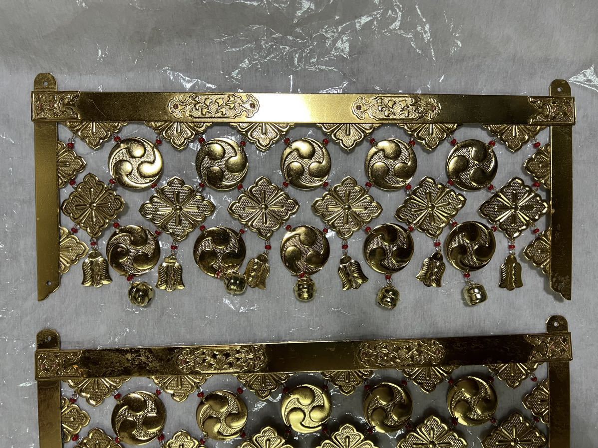 神輿用板瓔珞 中古寄せ集め品1尺2寸4枚分 送料無料(神棚、神具 神輿用板瓔珞 中古寄せ集め品1尺2寸4枚分 送料無料(神棚、神具