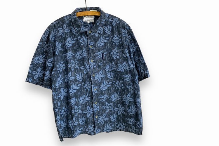 福袋売れ残りセール 90sビンテージColumbiaコロンビアインド綿ハワイアン風総柄 半袖シャツ