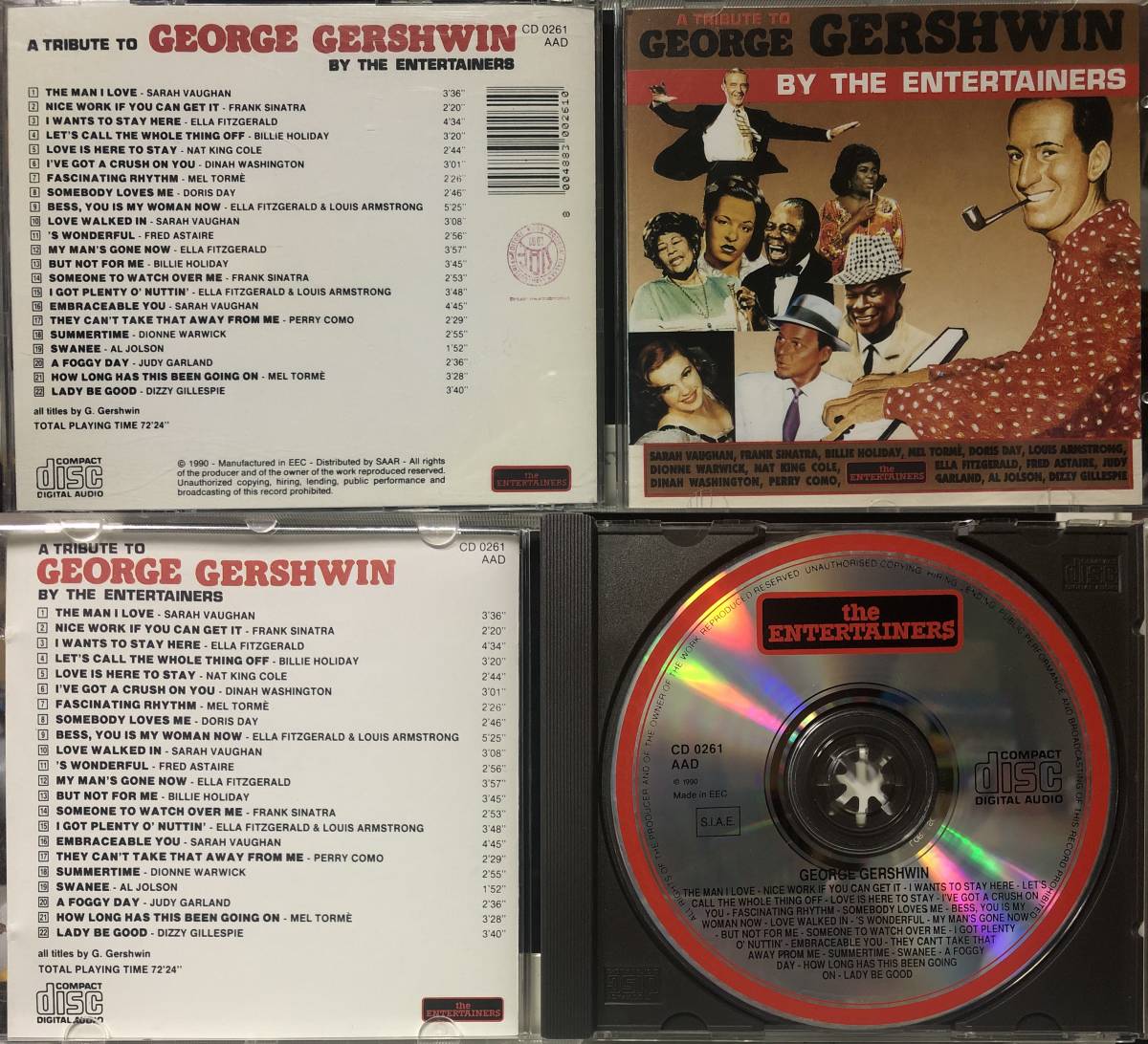 CD3枚 A TRIBUTE TO GEORGE GERSHWIN BY THE ENTERTAINERS & CAPITOL SINGS GERSHWIN (+GERSHWIN'S GREATEST HITS)_画像1