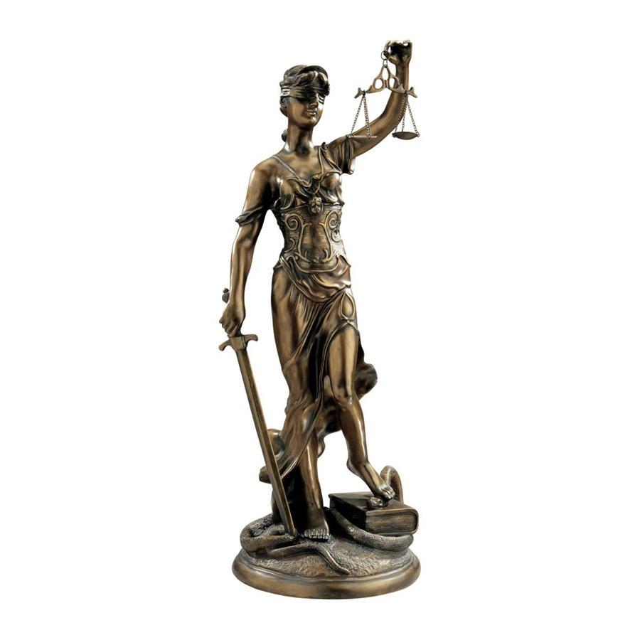 93cmの大型の正義の女神テミス　西洋彫刻置物インテリア飾りブロンズ像ギリシャ神話ジャスティス法律オブジェテーミス神像飾り装飾品