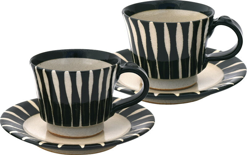 秋の贈り物　コーヒーペア碗皿 匠魅 碗（直径8.2×6.7cm）・皿（直径14×2.2cm）×各2