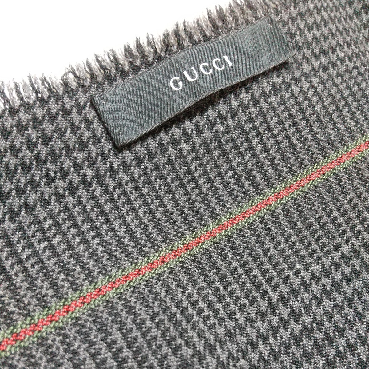 GUCCI グッチ マフラー シェリーライン 大判 千鳥格子 ロング _シェリーライン。