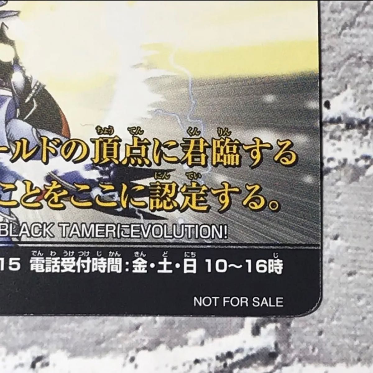 旧デジモンカードゲームα【プラチナテイマー認定証】1枚非売品【oka】