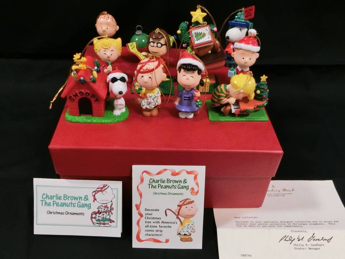 Rare Dan Bally Mint Peanuts Snoopy Christmas Figure Ornament Charlie Brown Vintage Box Real Yahoo Auction Salling
