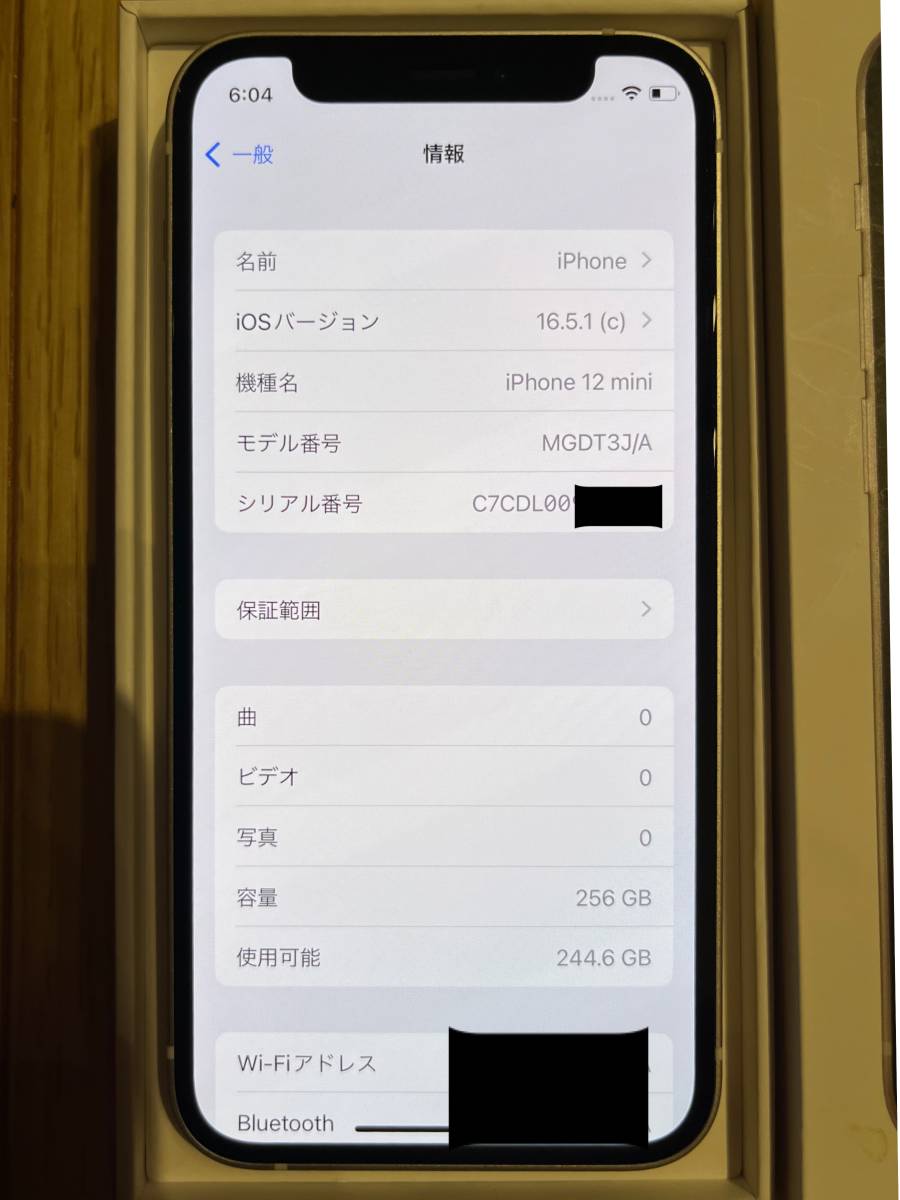 iPhone12 mini 256GB 中古傷無し美品 SIMフリーモデル　ホワイト_画像9