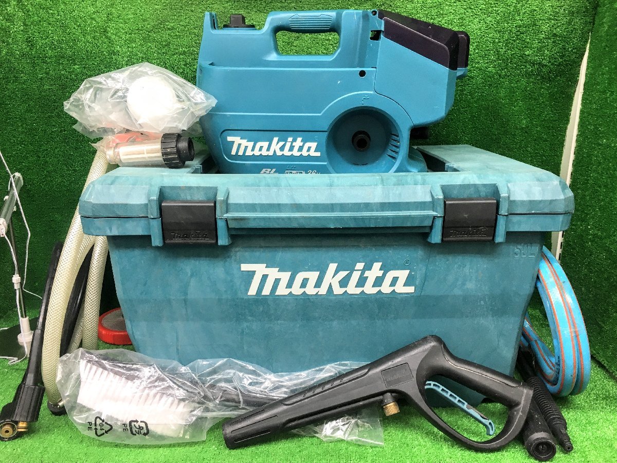 中古品 makita マキタ 18V+18V 36V 充電式高圧洗浄機 MHW080DZK ※バッテリ・充電器別売_画像1