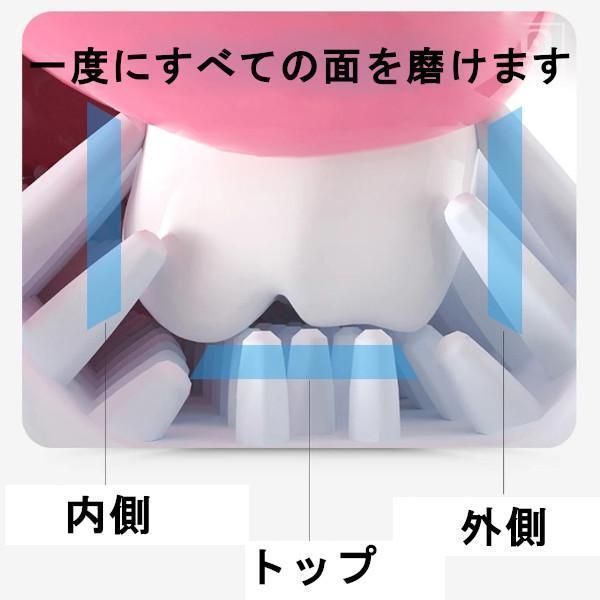 U字型 歯ブラシ 子供用 幼児用 シリコン製 キッズ ピンク_画像2
