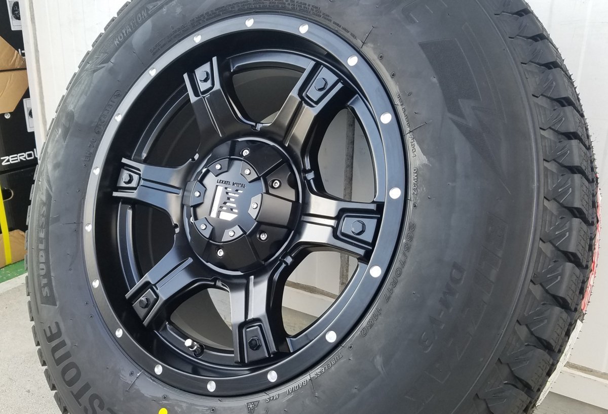 国産スタッドレス LEXXEL OutLaw エクスプローラー JK JL ラングラー ブリヂストン ブリザック DM-V3 245/65R17 265/70R17 17インチ_画像8