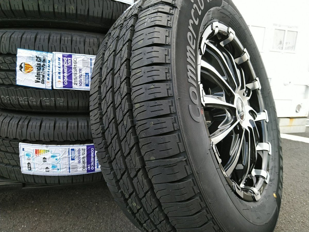 車検対応品 200系ハイエース レジアスエース タイヤホイールセット Bounty Collection BD12 16インチ SAILUN VX1 215/65R16_画像3