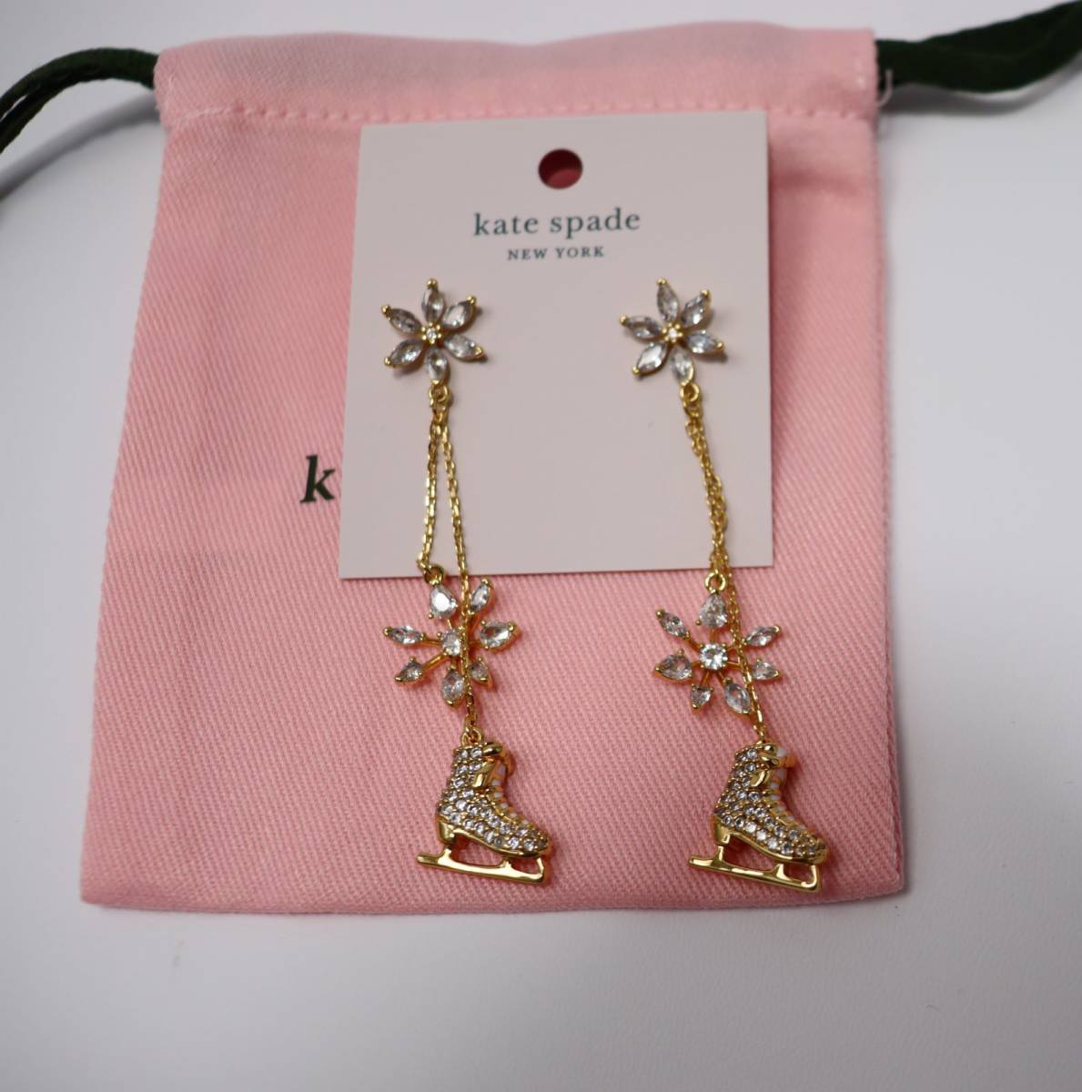 定価24,200円 kate spade new york スノー デイ リニア ピアス ケイトスペードニューヨーク アクセサリー_画像2