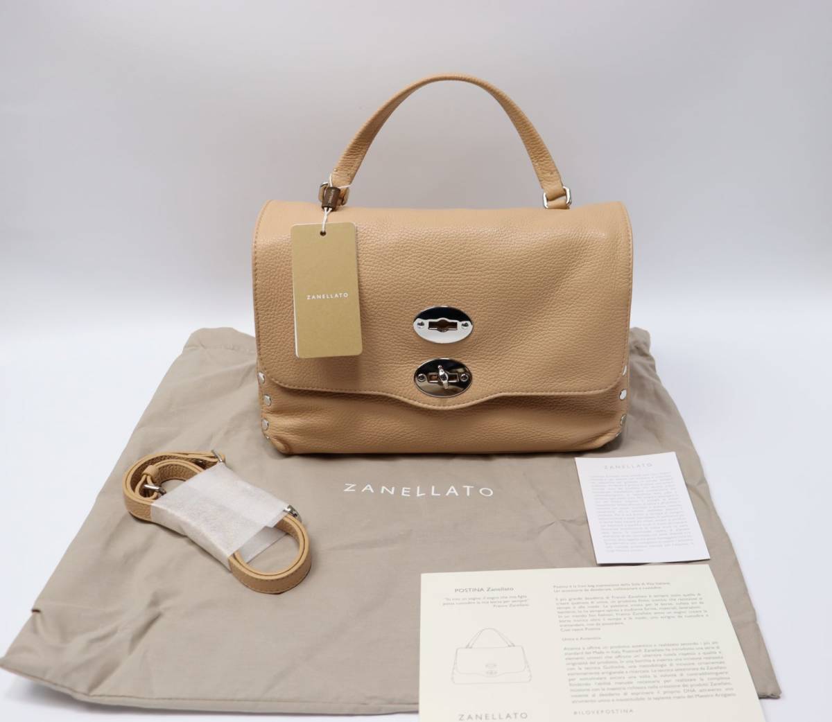 ファッション 新品 ZANELLATO ベージュ S POSTINA ショルダーバッグ S