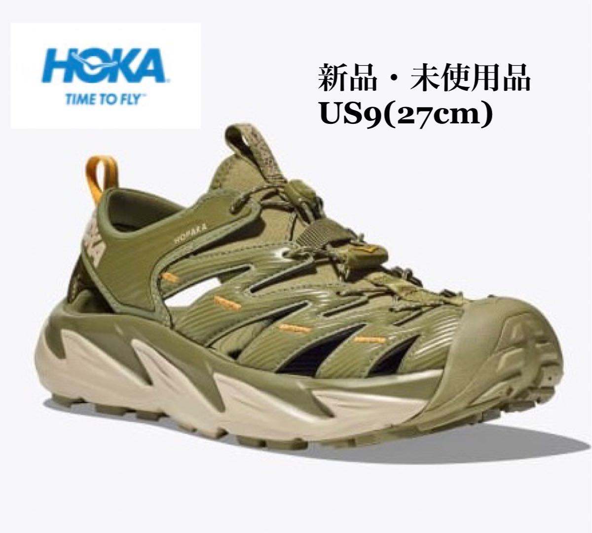 HOKA ONE ONE ホカオネオネ HOPARA ホパラ オリーブ サンダル メンズ アウトドア レジャー US9_画像1