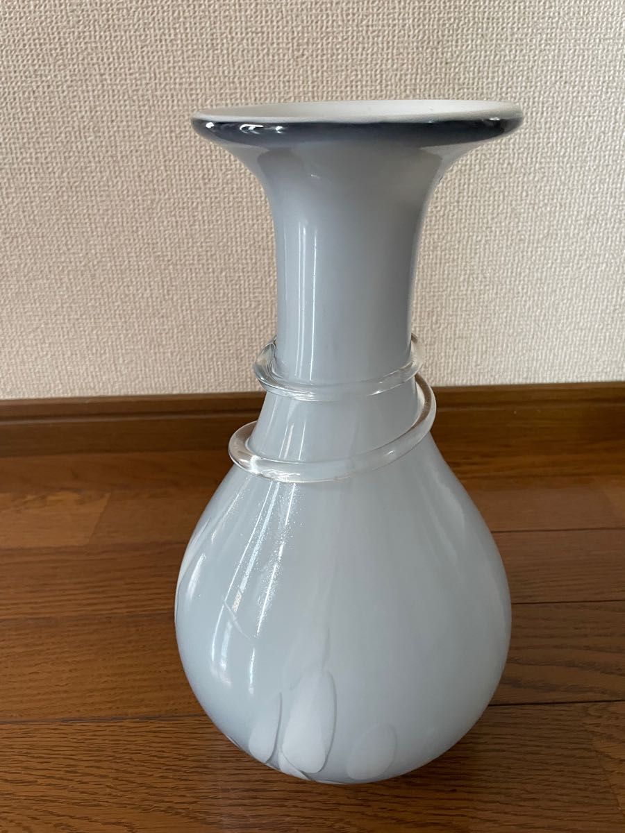 カメイガラスKAMAY GLASS 本金　ガラス花瓶　フラワーベース