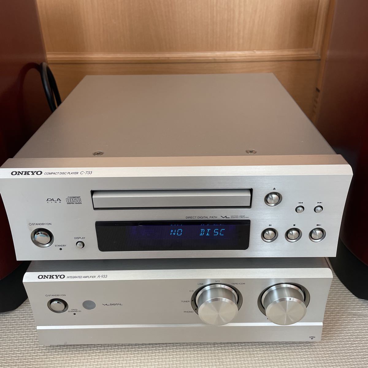 ONKYO オンキョー D-412EX スピーカーペアC-733 CDプレイヤー A-933