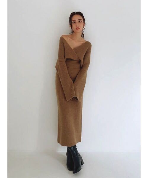 ACYM アシーム Cachecoeur knit SETUP カシュクールニットセットアップ