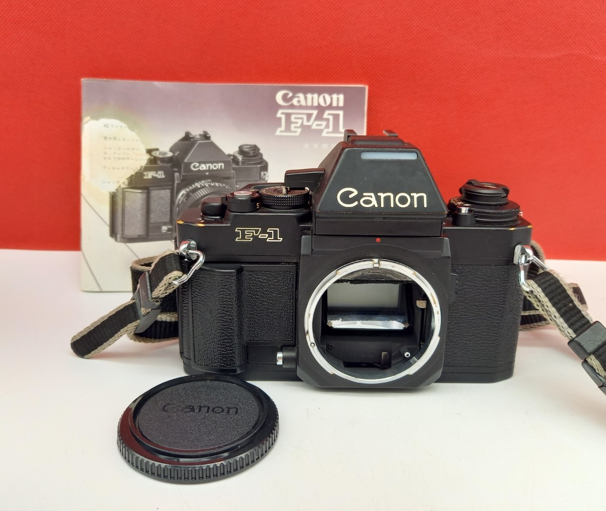 □A Canon F-1 ボディ AEファインダー 動作確認済 シャッター、露出計