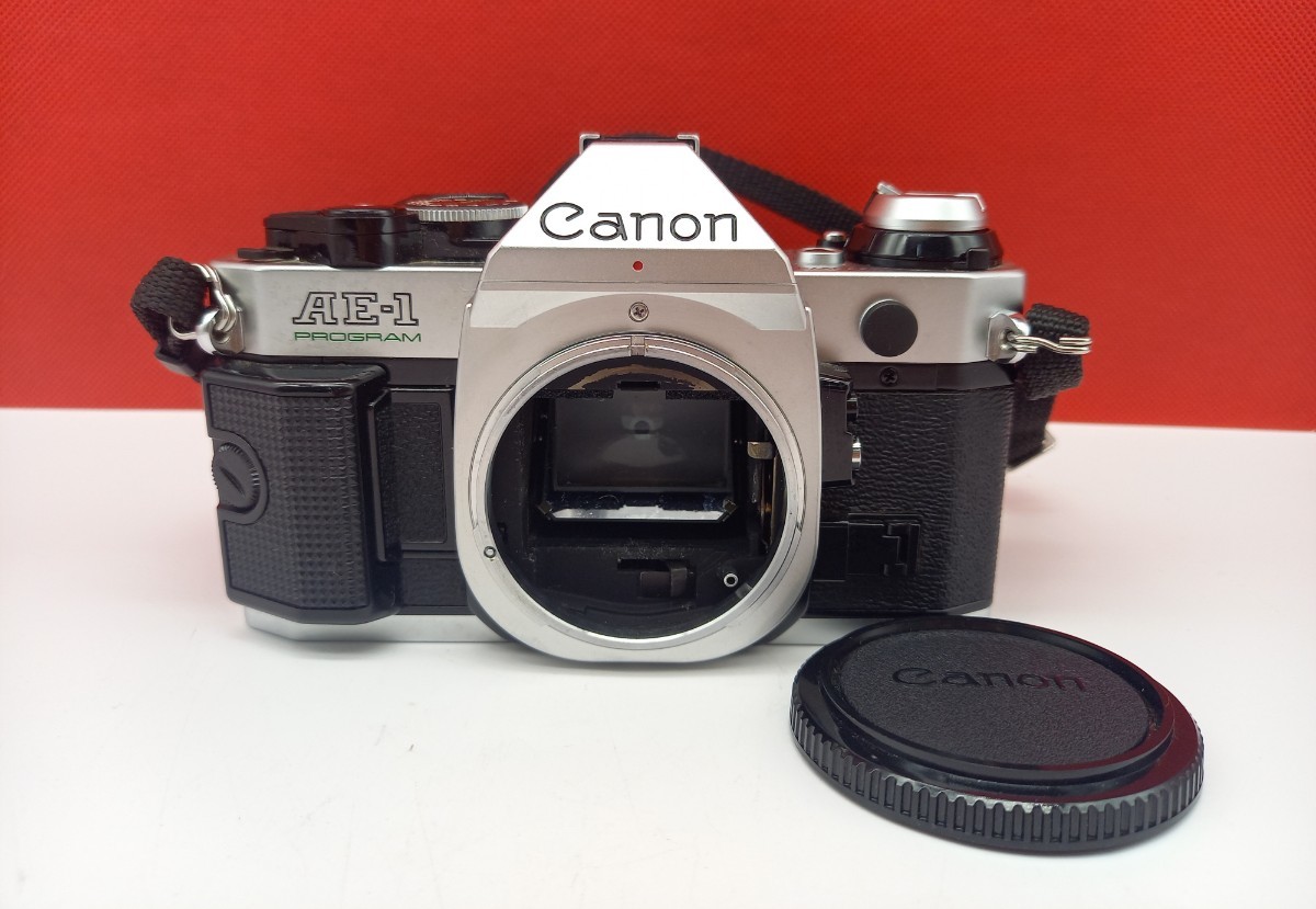 □A Canon AE-1 PROGRAM ボディ 一眼レフ フィルムカメラ 動作確認済
