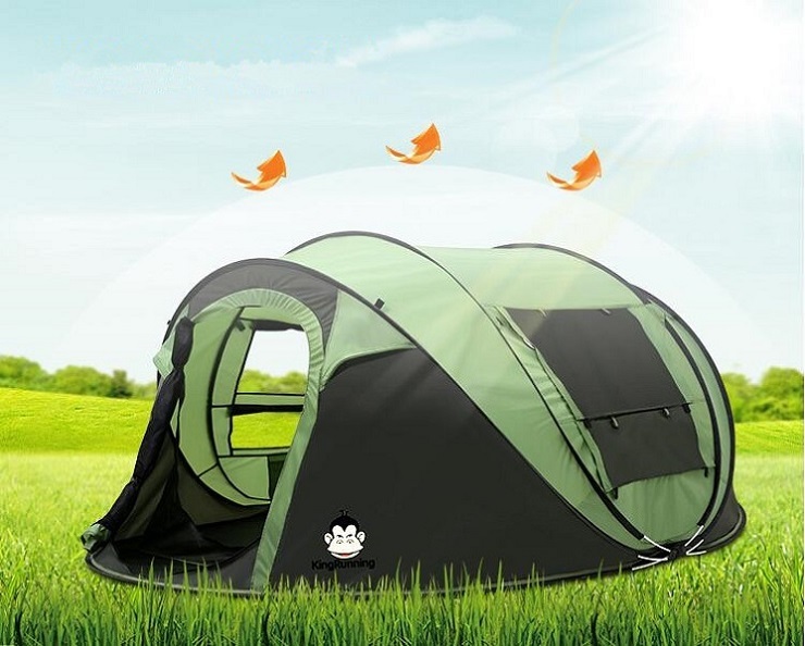 One Touch帳篷易於設置防水戶外設備綠色 原文:ワンタッチテント　簡単設営　防水　アウトドア用品　緑