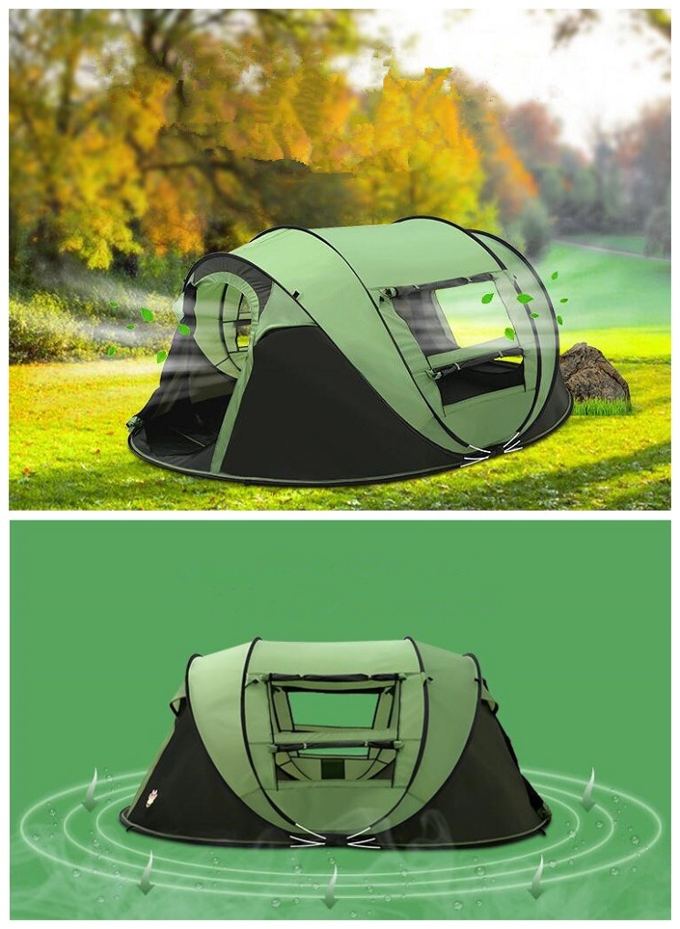 One Touch帳篷易於設置防水戶外設備綠色 原文:ワンタッチテント　簡単設営　防水　アウトドア用品　緑