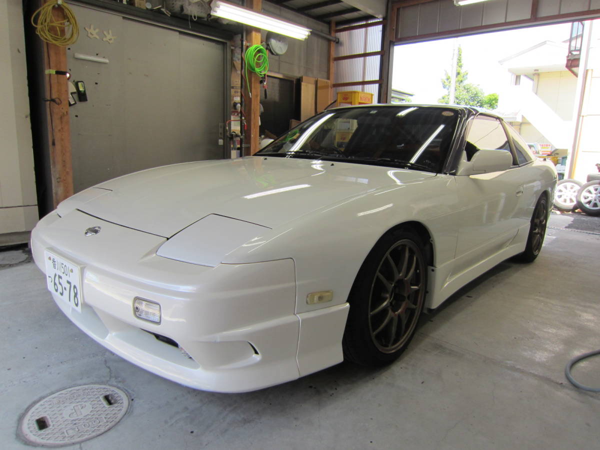 180SX turbo * the highest quality * beautiful car * custom car * rare type Ⅲ* inspection have * white pearl 