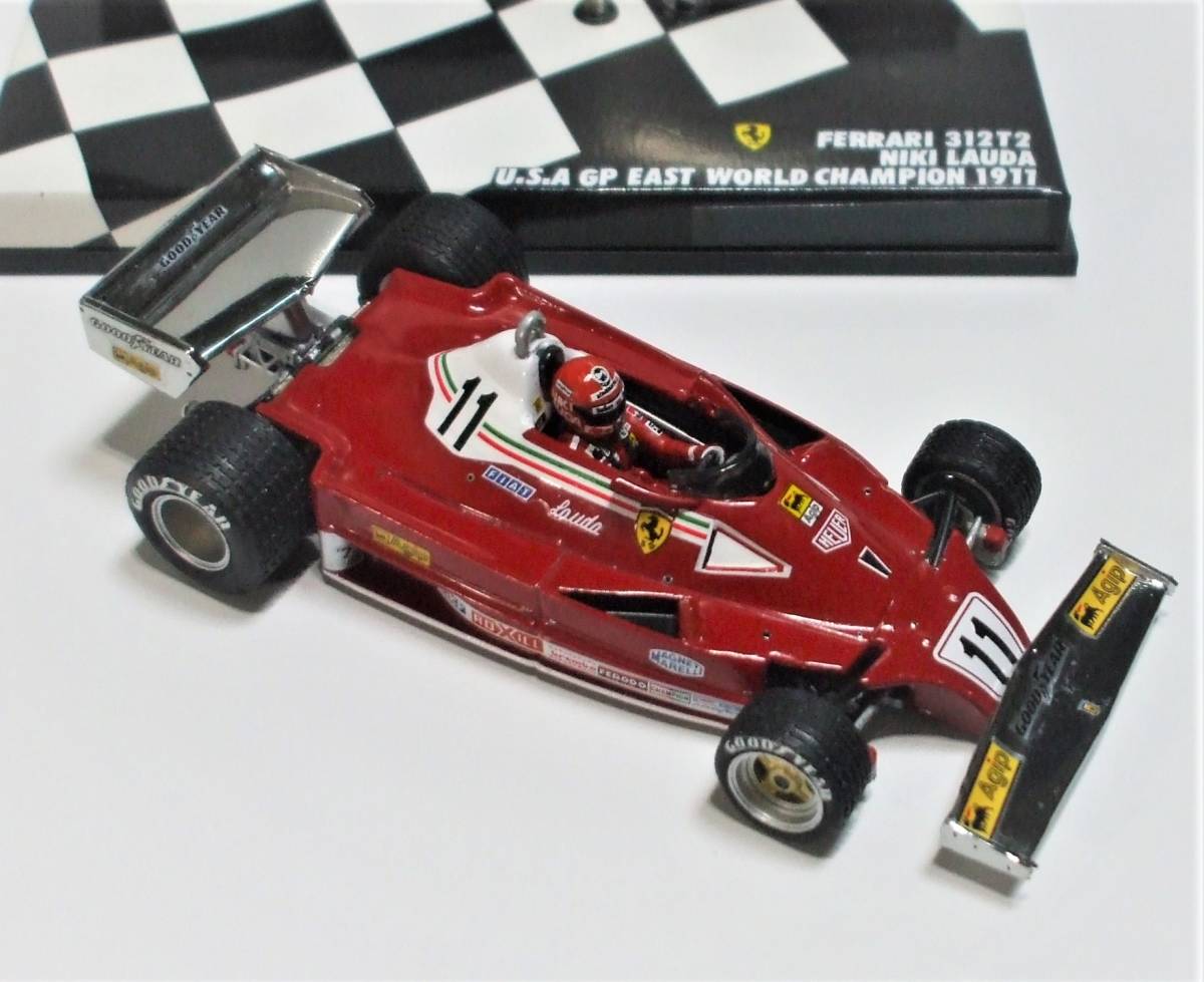 レインタイヤ☆フェラーリ 312T2 ラウダ フィギュア.PMAケース レインタイヤ☆フェラーリ 312T2 ラウダ フィギュア.PMAケース