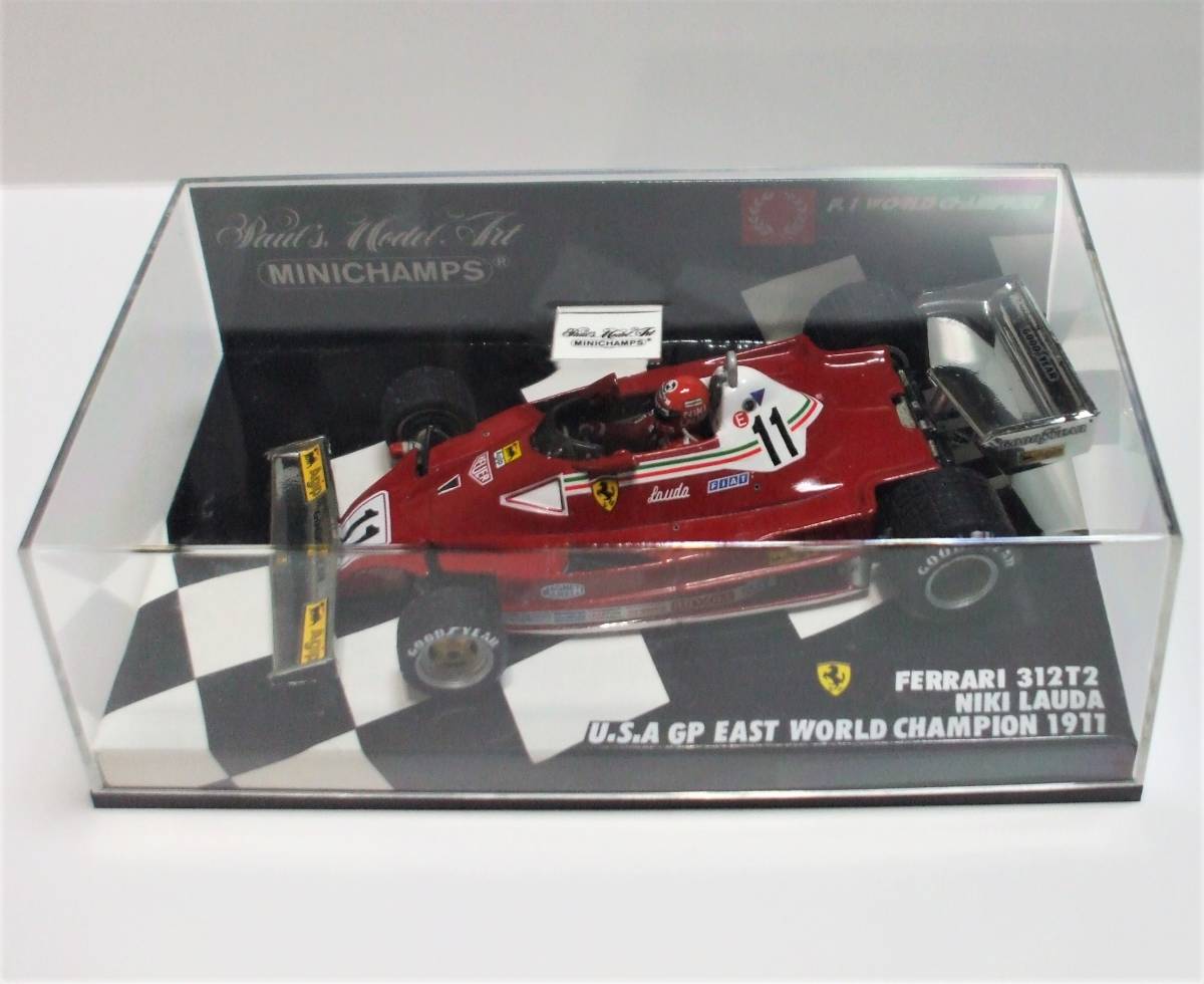 レインタイヤ☆フェラーリ 312T2 ラウダ フィギュア.PMAケース レインタイヤ☆フェラーリ 312T2 ラウダ フィギュア.PMAケース