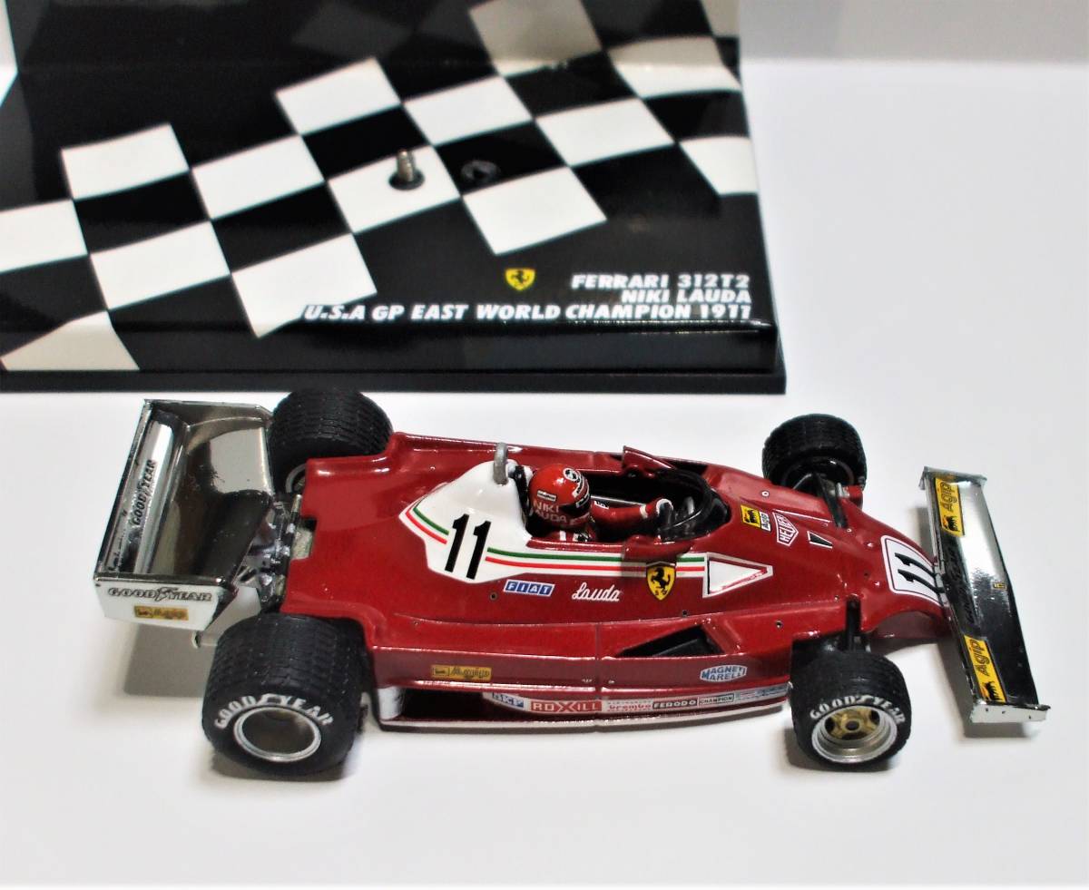 レインタイヤ☆フェラーリ 312T2 ラウダ フィギュア.PMAケース レインタイヤ☆フェラーリ 312T2 ラウダ フィギュア.PMAケース