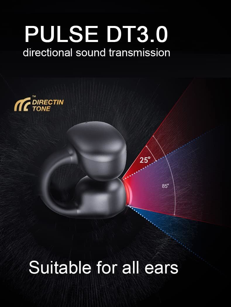 耳挟み式Bluetoothイヤホン YUEYINOK 耳を塞がない ワイヤレスイヤホン bluetooth 5.3+EDR マイク付き 空気伝導イヤホン ENCノイズキャン_画像5