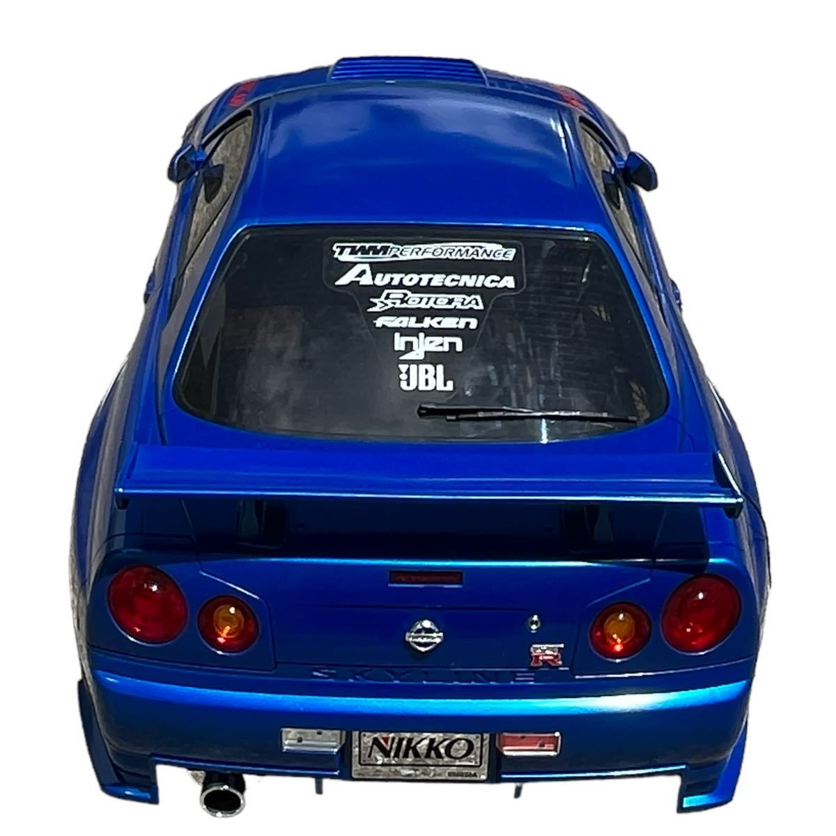 ★美品 NIKKO ニッコー ラジコン SKYLINE GTR R34 ブルー STREET MAYHEM TUNER 050031BC エアロパーツ 現状品 中古品 管理I330_画像6