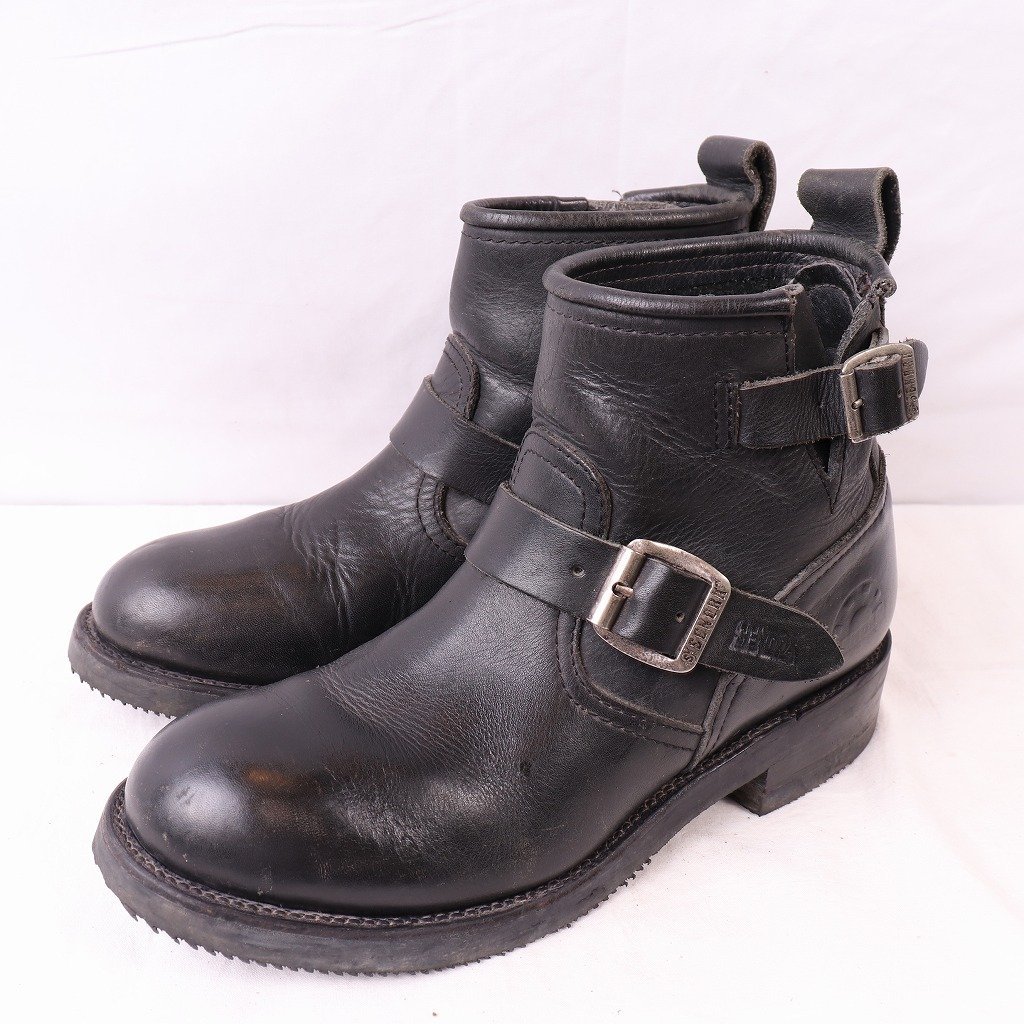 sen gong engineer boots 41 inscription / 26.5cm rank sendra steel tu black boots men's old clothes used eb1026