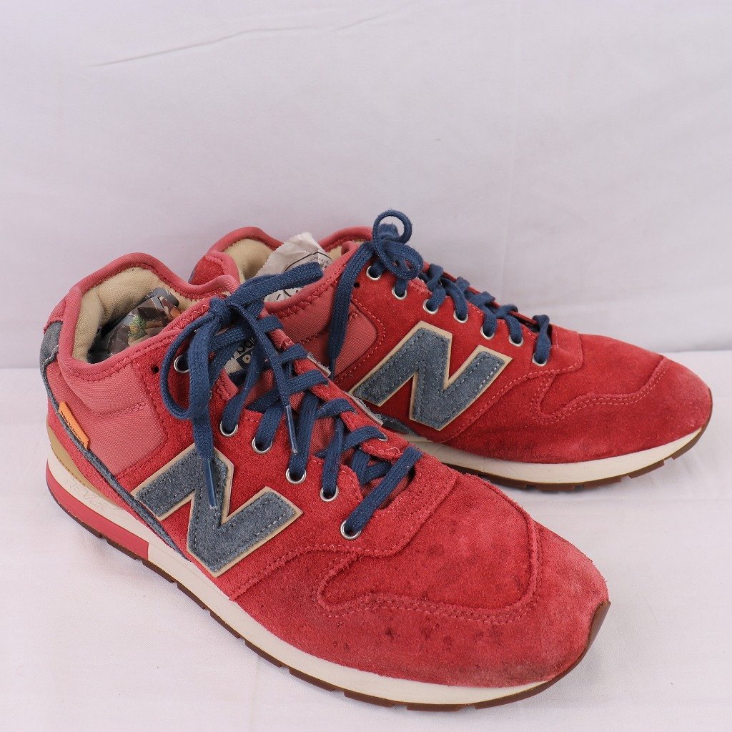 996 ニューバランス 28.5cm/new balance ミドルカット 赤 紺 ベージュ アイボリー 中古 古着 メンズスニーカー yy2078_画像6