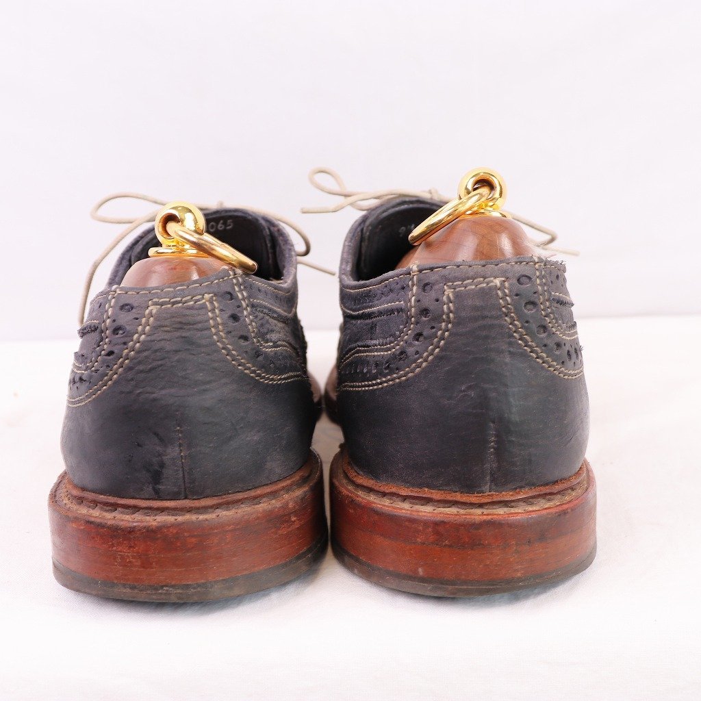 アレンエドモンズ 9 1/2 D ALLEN EDMONDS Neumok USA製 ウィングチップ ブルーグレー メンズ アメリカ靴 中古 古着 ds3868_画像4