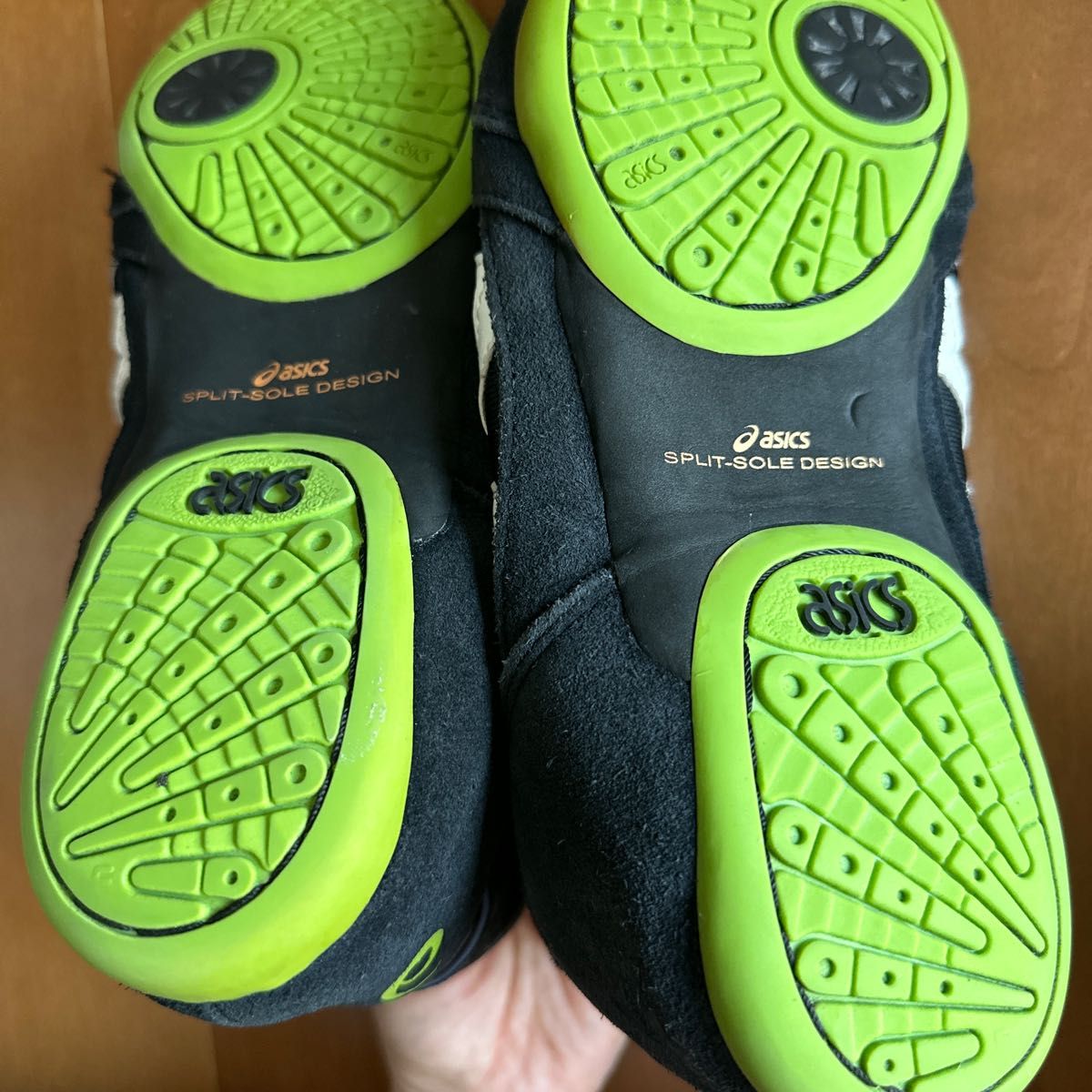 asics/アシックス レスリングシューズ SS TWR323 黒×緑系25 5cm asics/アシックス レスリングシューズ SS TWR323 黒×緑系25 5cm