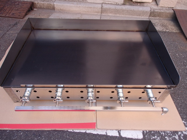  immediately successful bid new goods unused business use iron plate . vessel 900×550 grill griddle iron plate thickness 9mm LP gas okonomiyaki yakisoba steak etc. gas teppanyaki 