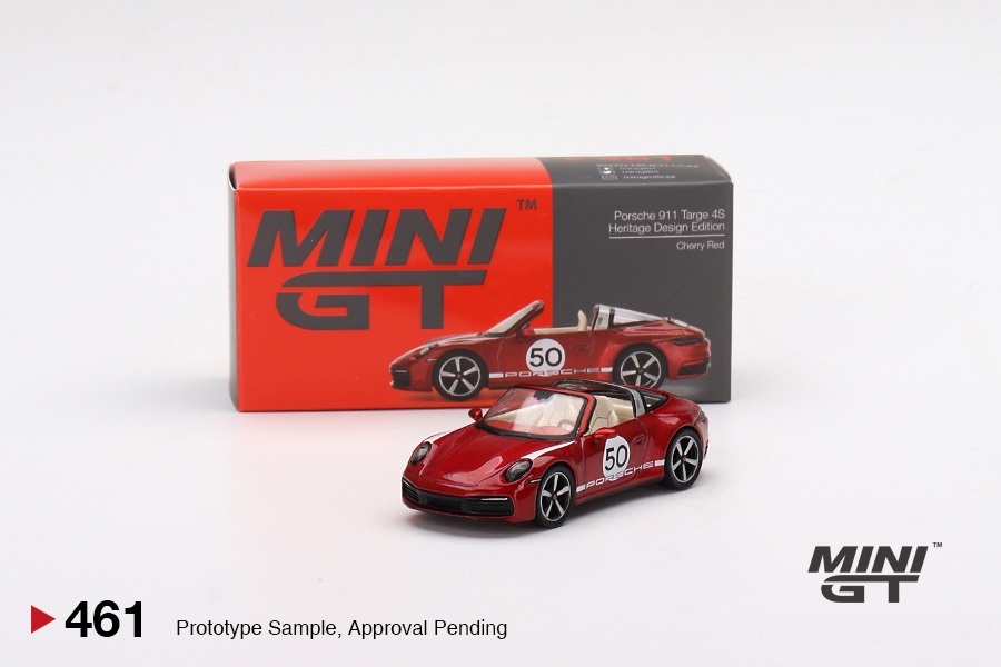 1/64 MINI-GT MGT00461-R RHD ポルシェ 911 タルガ 4S ヘリテージデザインエディション チェリーレッド 右ハンドル Porsche Targa Heritage_画像2