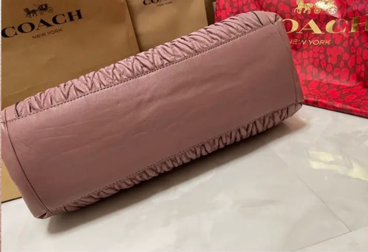 美品　お値下げ！COACH コーチ ショルダーバッグ ハンドバッグ シルバー金具レザー