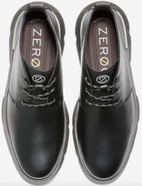 Cole Haan 26.5cm 4 ゼログランド チャッカ ウォータープルーフ ビジネス スニーカー ZERO ブラック レザー レザー ドライバー XXX113_画像9