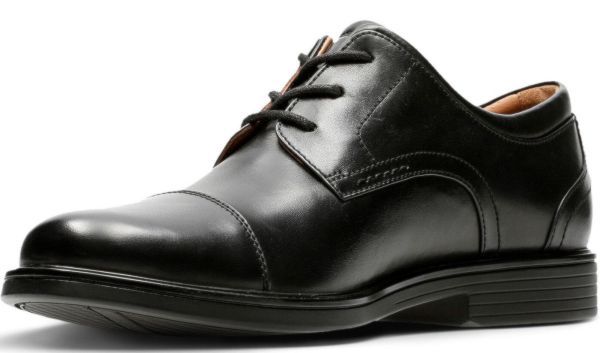 売上高No.1の商品 送料無料 CLARKS 27.5cm ビジネス キャップ トゥ スニーカー ストレート ローファー ブラック レザー オフィス ブーツ ランニング XXX102