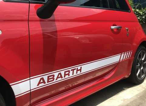 アバルト純正デザイン サイドデカール ABARTH・FIAT500