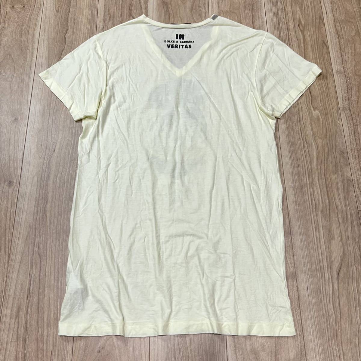 【送料360円】DOLCE&GABBANA ドルチェアンドガッバーナ 半袖 Tシャツ Vネック カットソー サイズ50 ドルガバ R-4813_画像5