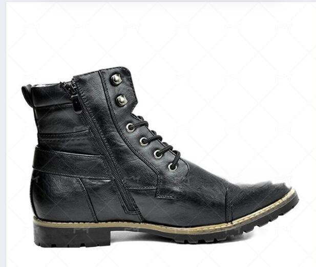（新品）メンズ靴　ブーツ ショートブーツ ワークブーツ ミリタリーブーツ 　高品質サイドジップ エンジニアブーツ　ブラック_画像5
